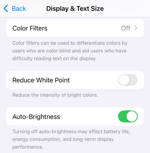 auto brightness