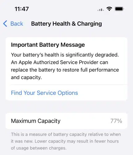 battery health