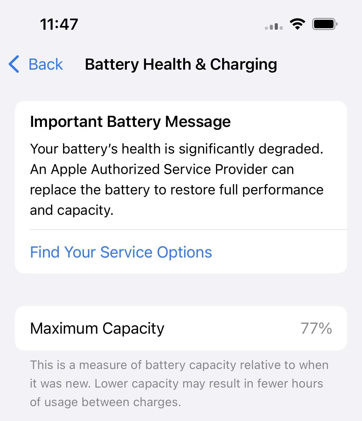 battery health