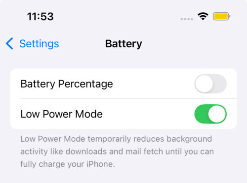 low power mode