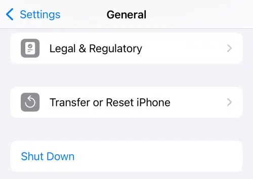 iphone shutdown